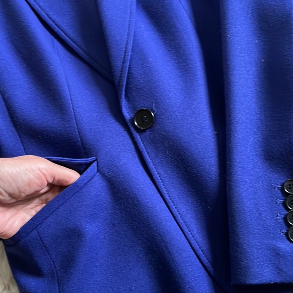 Talbots royal blue wool jacket. - Picture 7 of 12